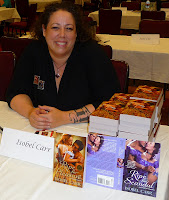 Isobel Carr signing books